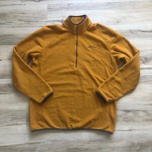 TALL Eddie Bauer Quarter Zip Mustard Yellow Pullover